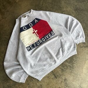 90s Today He Forgives Jesus Crewneck